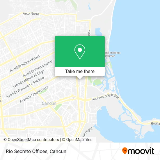 Rio Secreto Offices map