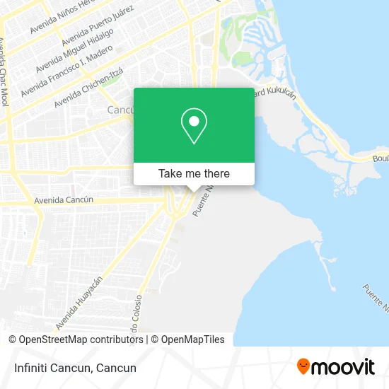 Infiniti Cancun map