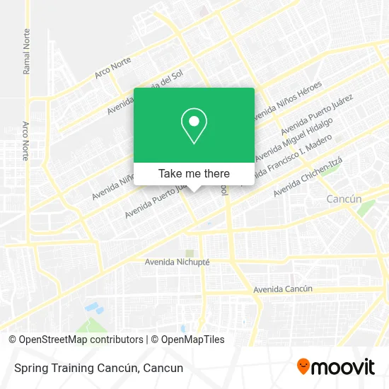 Spring Training Cancún map