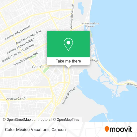 Color Mexico Vacations map