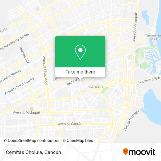 Cemitas Cholula map