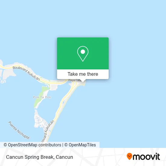 Cancun Spring Break map