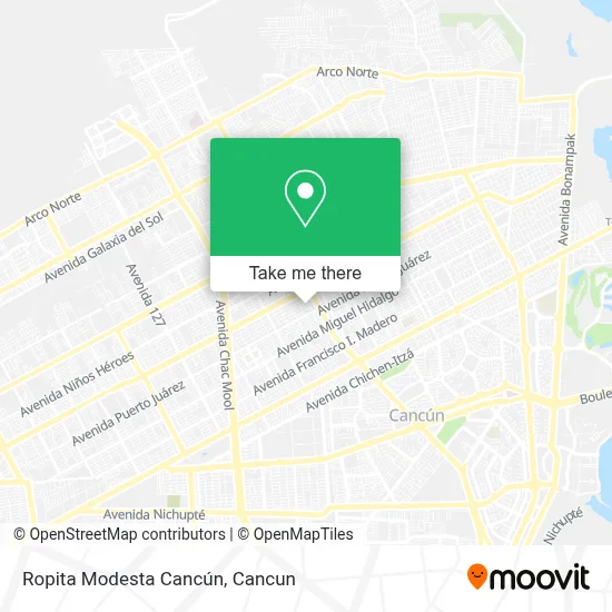 Ropita Modesta Cancún map