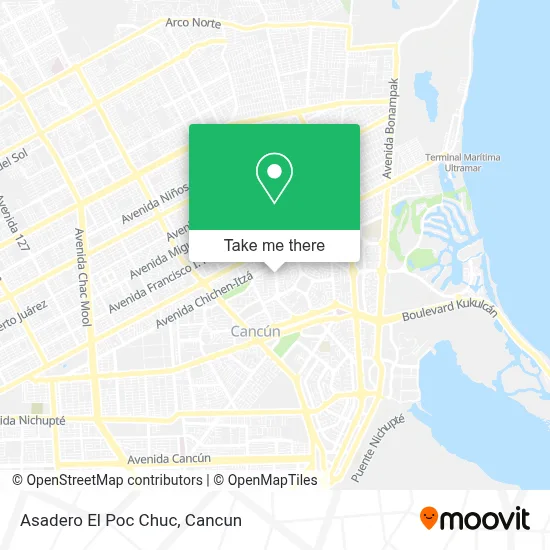 Asadero El Poc Chuc map