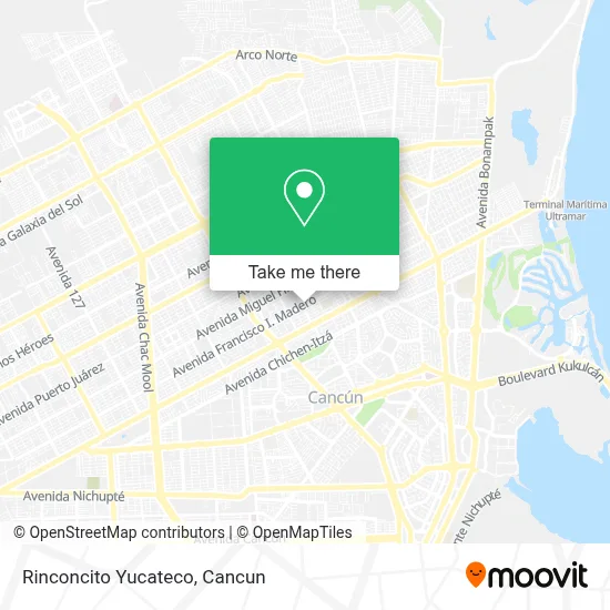 Rinconcito Yucateco map