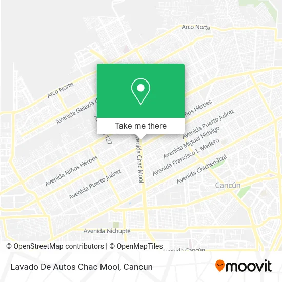 Lavado De Autos Chac Mool map