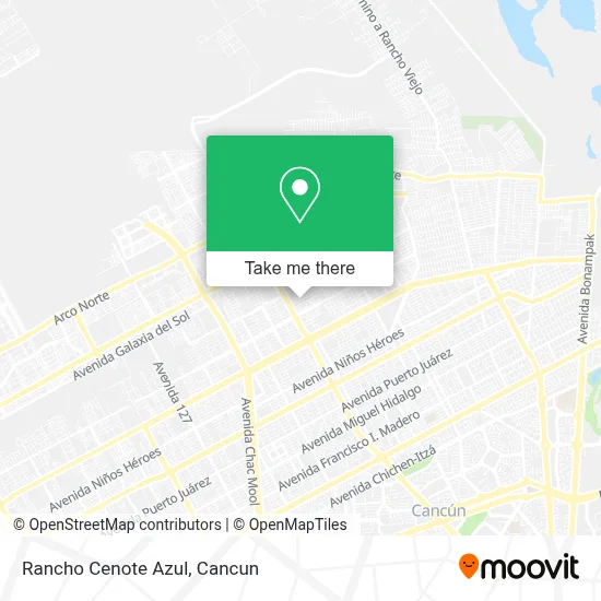 Rancho Cenote Azul map