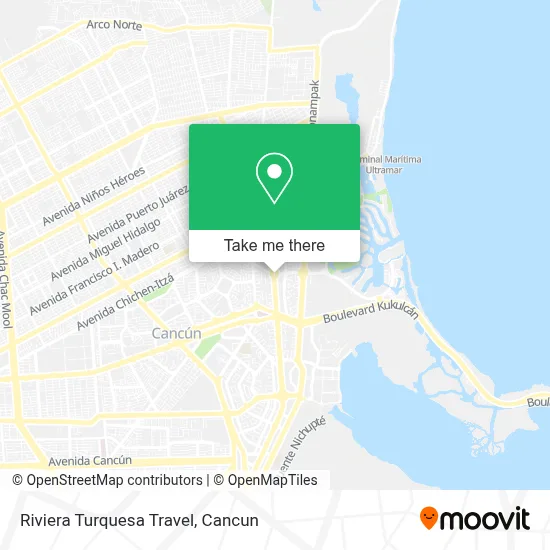 Riviera Turquesa Travel map