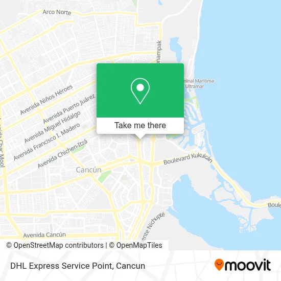 DHL Express Service Point map