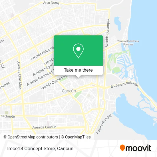 Trece18 Concept Store map