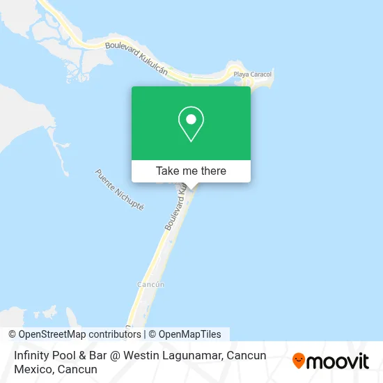 Infinity Pool & Bar @ Westin Lagunamar, Cancun Mexico map