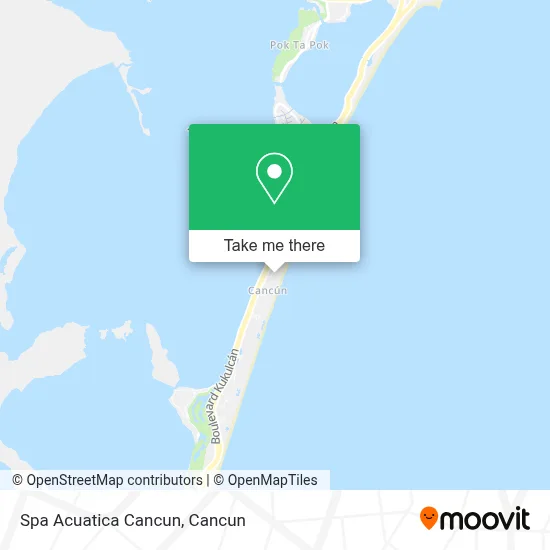 Spa Acuatica Cancun map