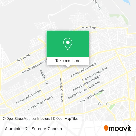 Aluminios Del Sureste map