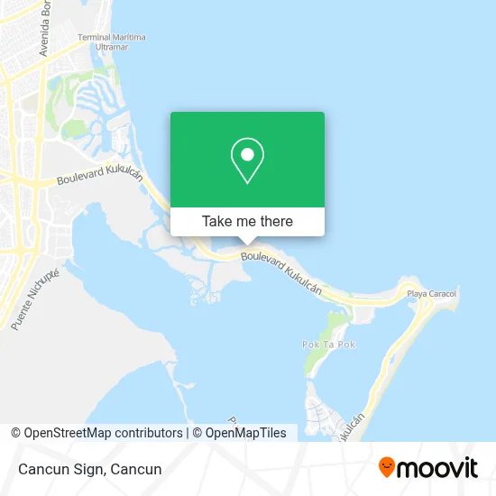 Cancun Sign map