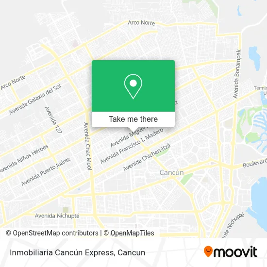 Inmobiliaria Cancún Express map