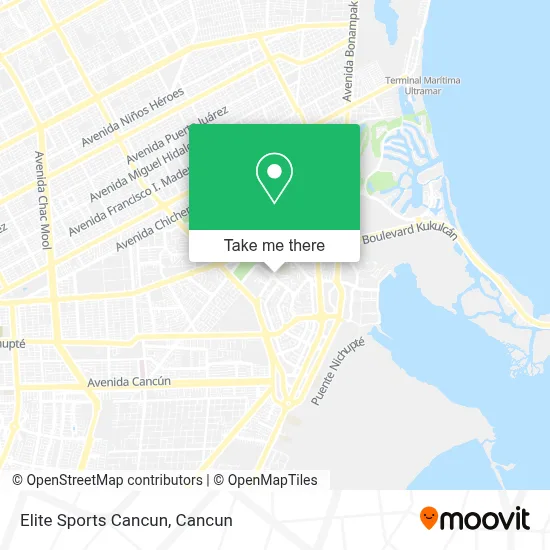Elite Sports Cancun map