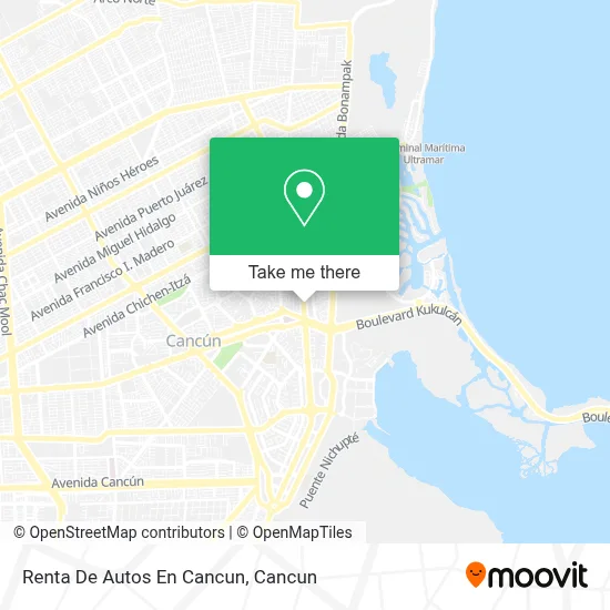 Renta De Autos En Cancun map