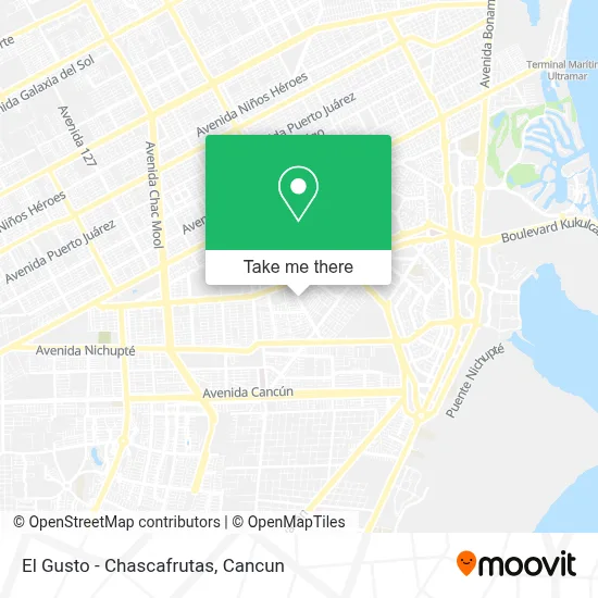 El Gusto - Chascafrutas map
