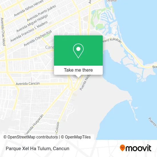 Parque Xel Ha Tulum map