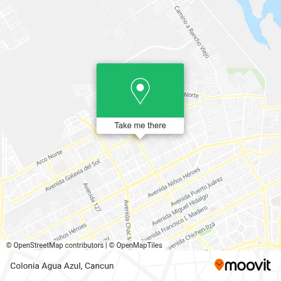 Colonia Agua Azul map