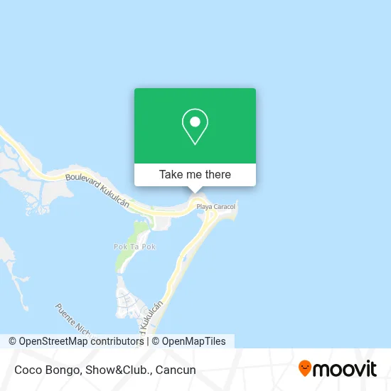 Coco Bongo, Show&Club. map