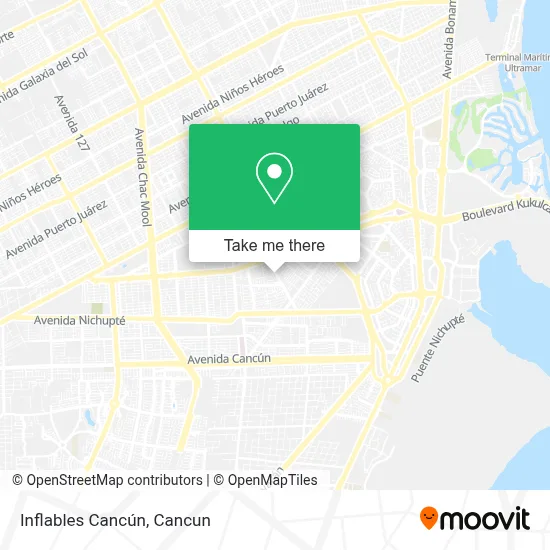 Inflables Cancún map