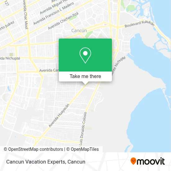 Cancun Vacation Experts map