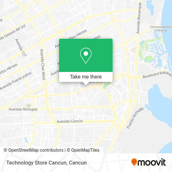 Technology Store Cancun map