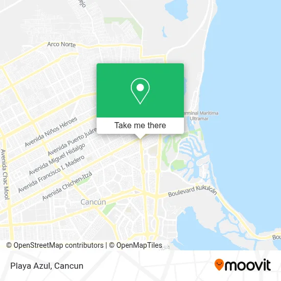 Playa Azul map