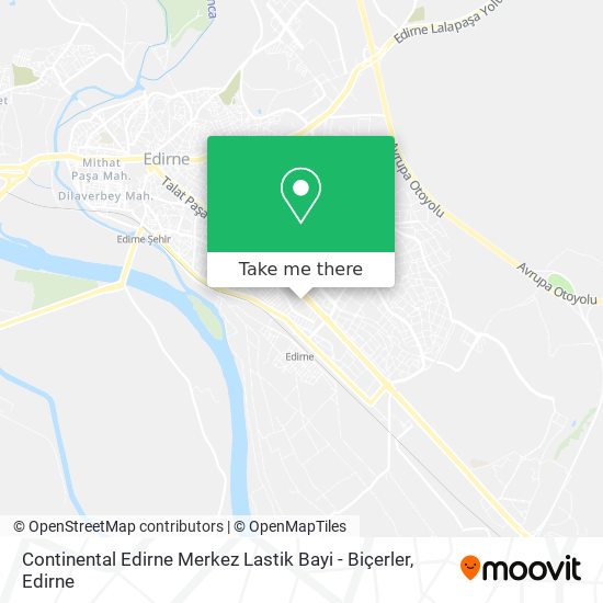 Continental Edirne Merkez Lastik Bayi - Biçerler map