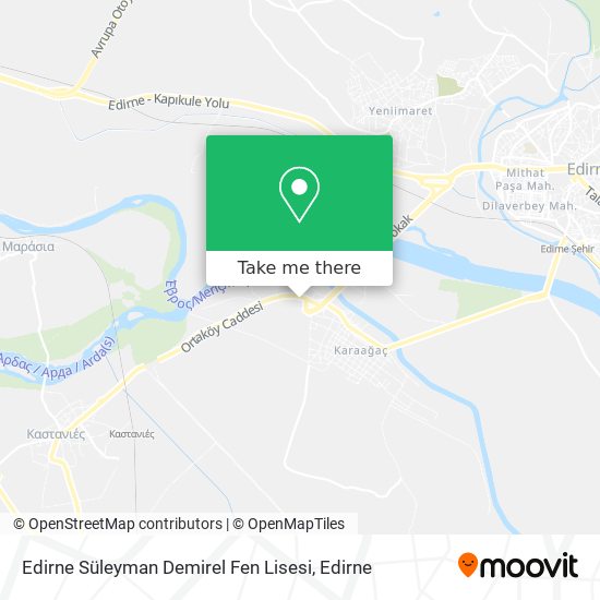 Edirne Süleyman Demirel Fen Lisesi map