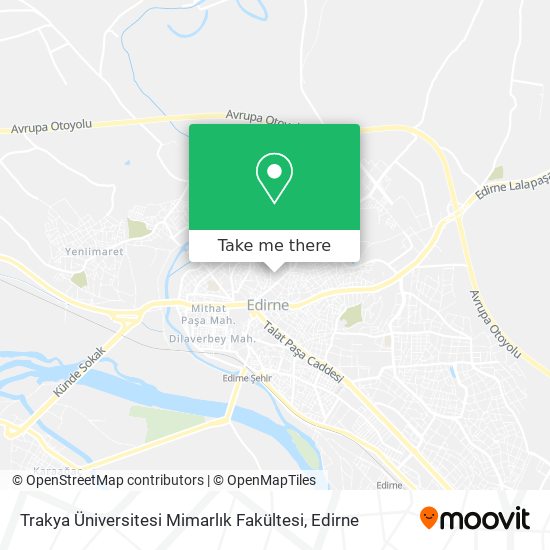 Trakya Üniversitesi Mimarlık Fakültesi map