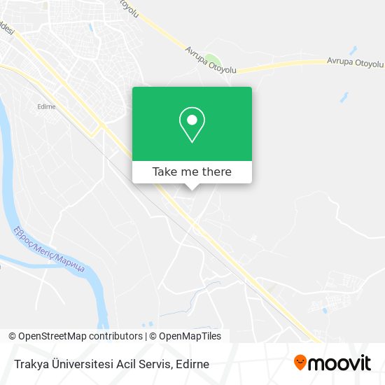 Trakya Üniversitesi Acil Servis map