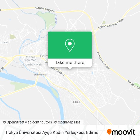 Trakya Üniversitesi Ayşe Kadın Yerleşkesi map