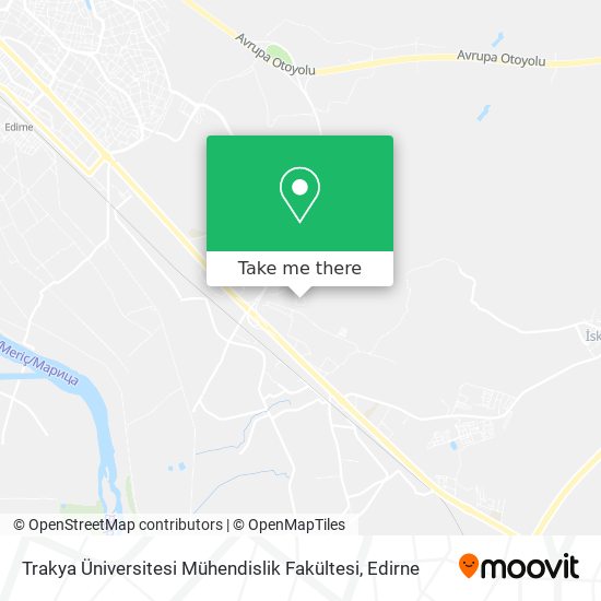 Trakya Üniversitesi Mühendislik Fakültesi map