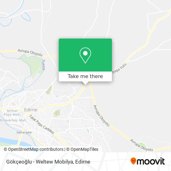 Gökçeoğlu - Weltew Mobilya map