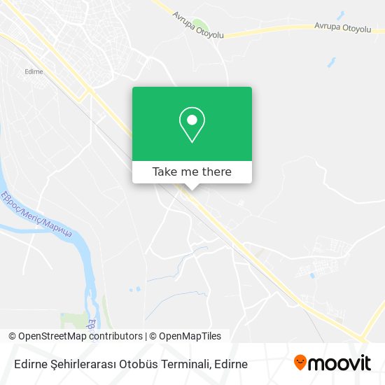 Edirne Şehirlerarası Otobüs Terminali map