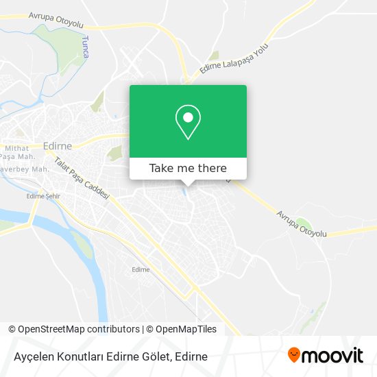 Ayçelen Konutları Edirne Gölet map