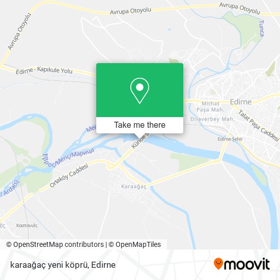 karaağaç yeni köprü map