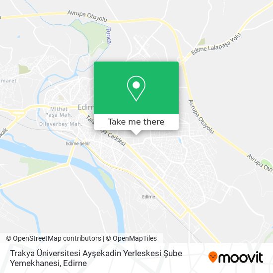Trakya Üniversitesi Ayşekadin Yerleskesi Şube Yemekhanesi map