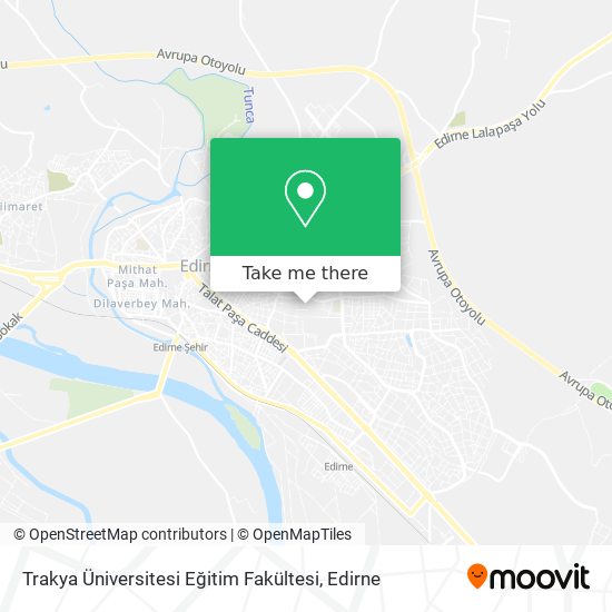 how to get to trakya universitesi egitim fakultesi in edirne by bus