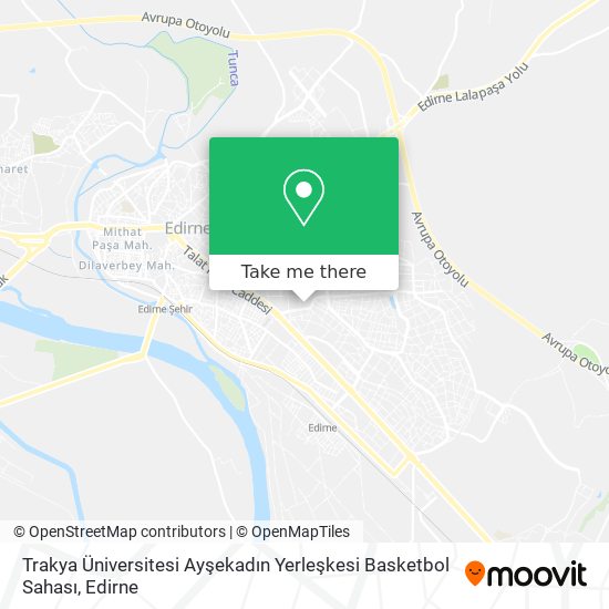 Trakya Üniversitesi Ayşekadın Yerleşkesi Basketbol Sahası map