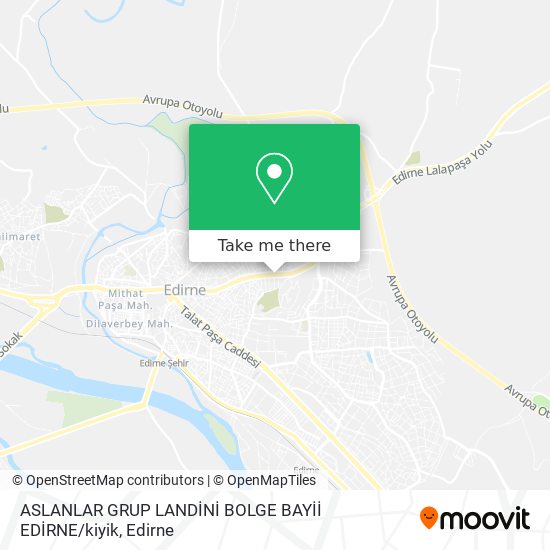 ASLANLAR GRUP LANDİNİ BOLGE BAYİİ EDİRNE / kiyik map