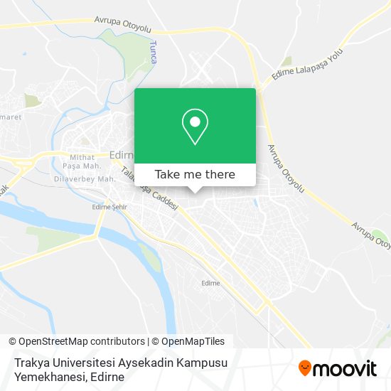 Trakya Universitesi Aysekadin Kampusu Yemekhanesi map