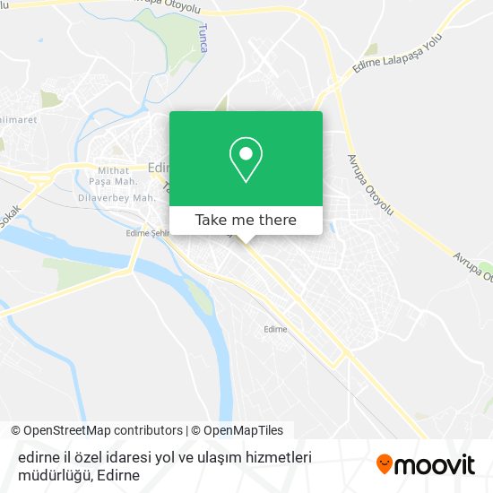edirne il özel idaresi yol ve ulaşım hizmetleri müdürlüğü map