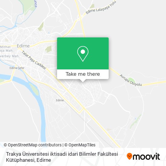 Trakya Üniversitesi iktisadi idari Bilimler Fakültesi Kütüphanesi map