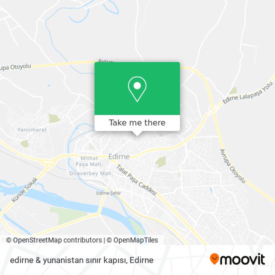 edirne & yunanistan sınır kapısı map