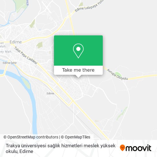 Trakya üniversiyesi sağlık hizmetleri meslek yüksek okulu map