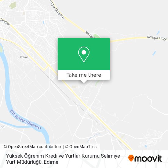 Yüksek Öğrenim Kredi ve Yurtlar Kurumu Selimiye Yurt Müdürlüğü map