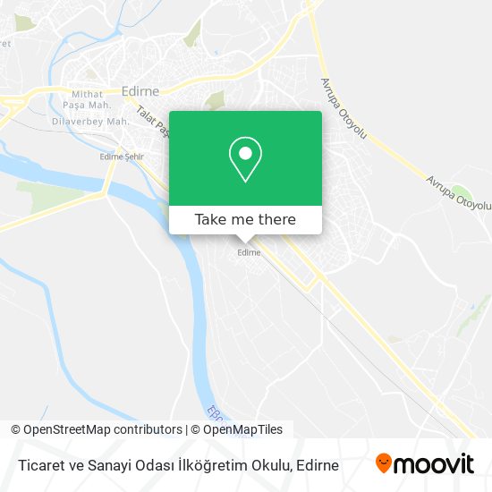 Ticaret ve Sanayi Odası İlköğretim Okulu map